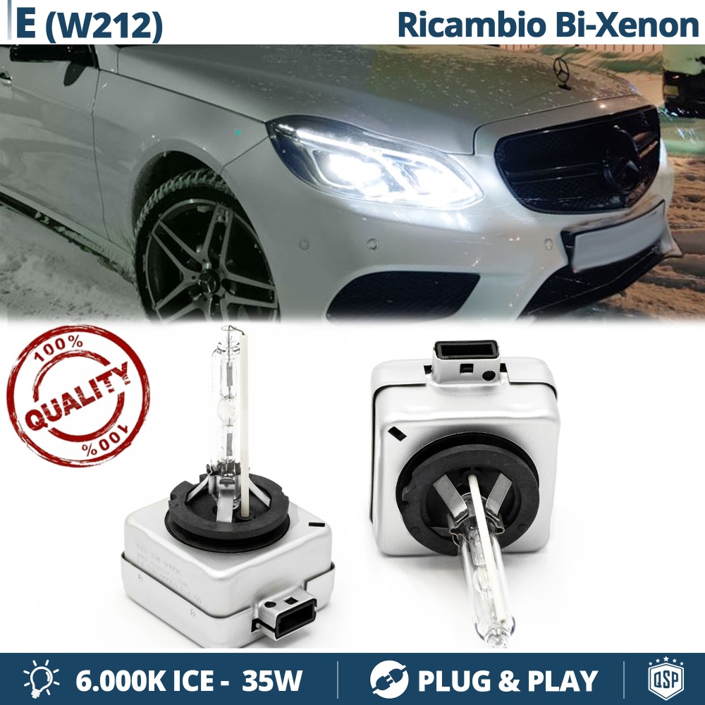 2x Bombillas Bi-Xenon D1S de Repuesto para MERCEDES CLASE E W212 13-16 Luz 6.000K Blanco Frio Lámparas 35W