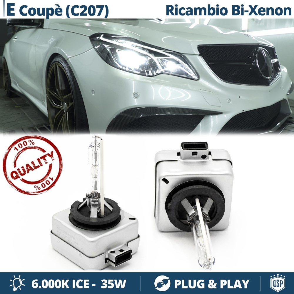 2x D1S Bi-Xenon Replacement Bulbs for MERCEDES E CLASS COUPE C207 13-17 HID 6.000K White Ice 35W 2x D1S Bi-Xenon Replacement Bulbs for MERCEDES E CLASS COUPE C207 13-17 HID 6.000K White Ice 35W