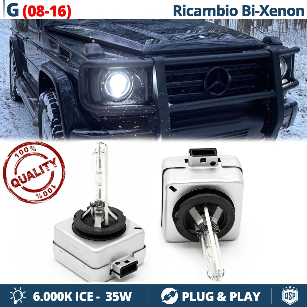 2x Bombillas Bi-Xenon D1S de Repuesto para MERCEDES CLASE G W463 Luz Blanca 6.000K 35W
