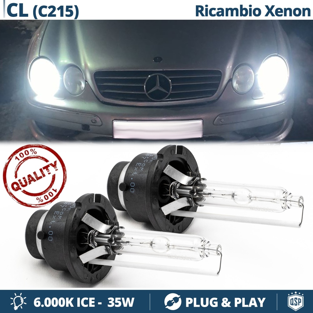 2x D2S Bi-Xenon Replacement Bulbs for MERCEDES CL CLASS C215 HID 6.000K White Ice 35W 2x D2S Bi-Xenon Replacement Bulbs for MERCEDES CL CLASS C215 HID 6.000K White Ice 35W