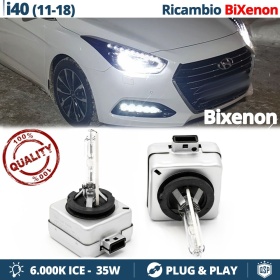 2x D3S Bi-Xenon Replacement Bulbs for HYUNDAI i40 HID 6.000K White Ice 35W