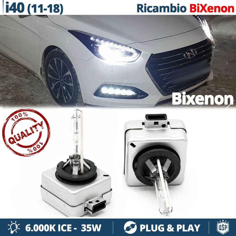 2x D3S Bi-Xenon Replacement Bulbs for HYUNDAI i40 HID 6.000K White Ice 35W 2x D3S Bi-Xenon Replacement Bulbs for HYUNDAI i40 HID 6.000K White Ice 35W