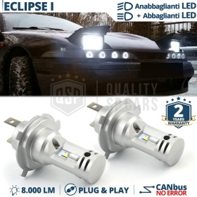 Led Kit for MITSUBISHI ECLIPSE 1 Low + High Beam H4 6500K 8000LM | Plug & Play CANbus