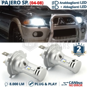 Kit Led H4 para MITSUBISHI PAJERO SPORT 1 04-08 Luces de Cruce + Carretera 6500k | Plug & Play CANbus