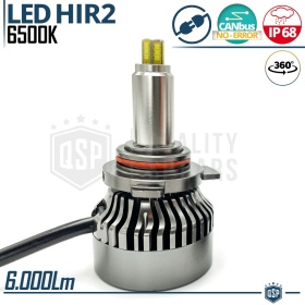 1 Bombilla LED HIR2 CANbus | Luz Blanca Potente 6000LM  | Conversión de HALÓGENA HIR2 a LED | Plug & Play
