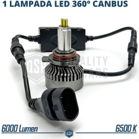 1 Bombilla LED HIR2 CANbus | Luz Blanca Potente 6000LM  | Conversión de HALÓGENA HIR2 a LED | Plug & Play