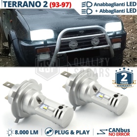 Kit Led H4 para NISSAN TERRANO 2 93-97 Luces de Cruce + Carretera 6500K 8000LM | Plug & Play CANbus