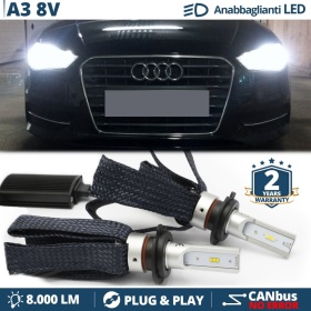 Kit LED H7 para Audi A3 8V Luces de Cruce CANbus | 6500K Blanco Frío 8000LM