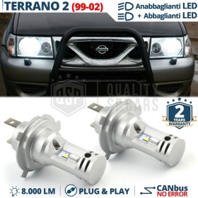 Kit Led H4 para NISSAN TERRANO 2 99-02 Luces de Cruce + Carretera 6500K 8000LM | Plug & Play CANbus