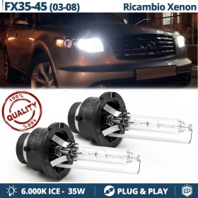 2x Bombillas Xenon D2S de Repuesto para INFINITI FX35/45 Luz 6.000K Blanco Frio Lámpara 35W