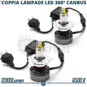 Kit LED H19 CANbus | Luz Blanca Potente 12000LM | Conversión de HALÓGENA H19 a LED | Plug & Play