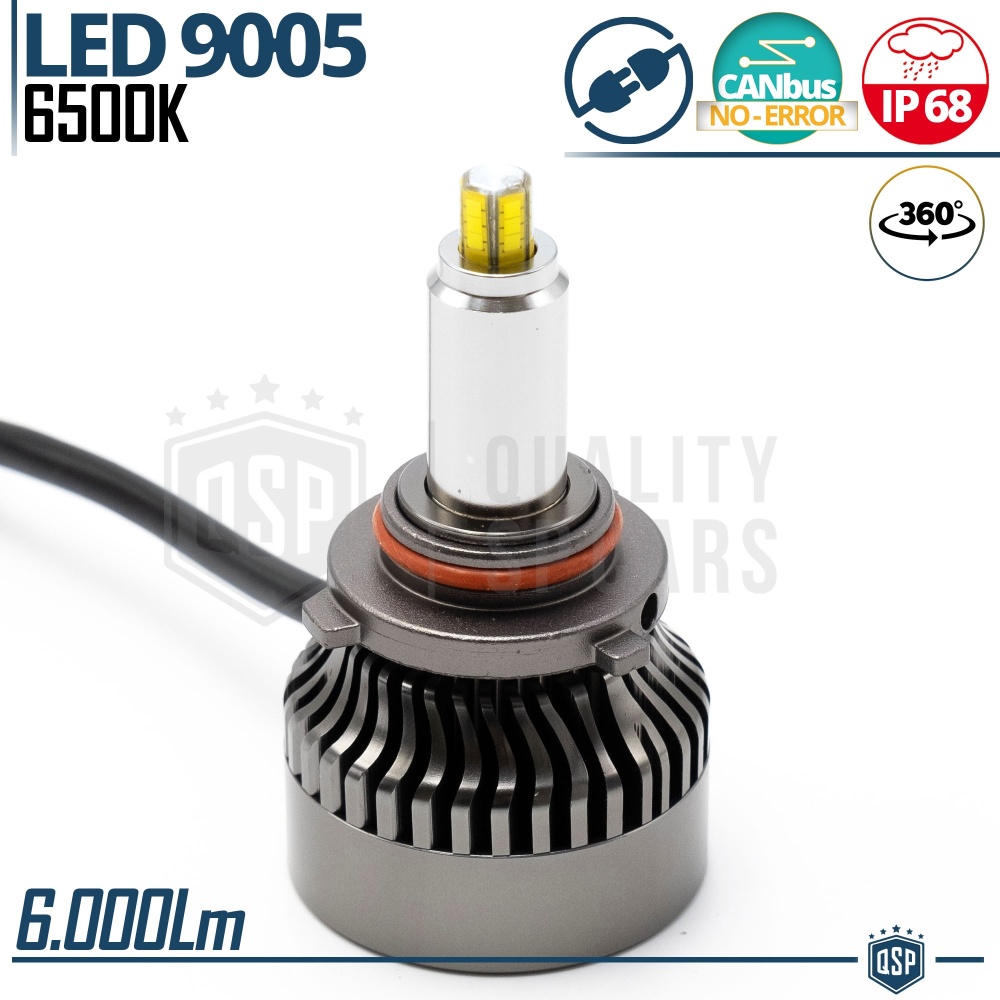 1 Bombilla LED 9005 CANbus | Luz Blanca Potente 6000LM  | Conversión de HALÓGENA 9005 a LED | Plug & Play