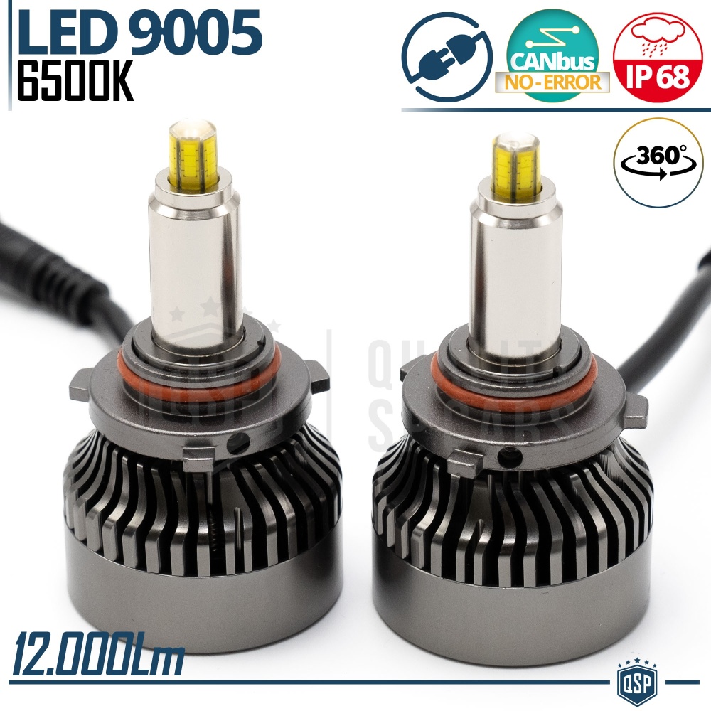 Kit LED 9005 CANbus | Luz Blanca Potente 12000LM | Conversión de HALÓGENA Plug & Play