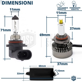 1 Bombilla LED HB3 CANbus | Luz Blanca Potente 6000LM  | Conversión de HALÓGENA HB3 a LED | Plug & Play