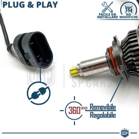 Kit LED HB3 CANbus | Luz Blanca Potente 12000LM | Conversión de HALÓGENA Plug & Play