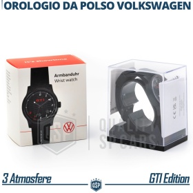 Reloj de Pulsera VW GTI Logo Original con Coordenadas GPS en la Correa | Idea de Regalo Volkswagen