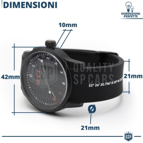 Reloj de Pulsera VW GTI Logo Original con Coordenadas GPS en la Correa | Idea de Regalo Volkswagen