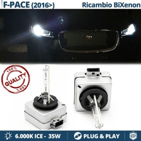 2x Bombillas Bi-Xenon D3S de Repuesto para JAGUAR F-PACE Luz 6.000K Blanco Frio Lámpara 35W