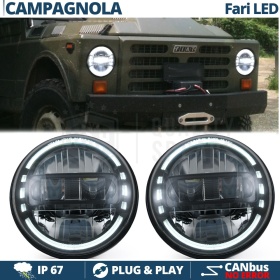 2 Faros Delanteros LED 7" para FIAT CAMPAGNOLA | Faros Led King Kong 6500K Luz Blanca Potente