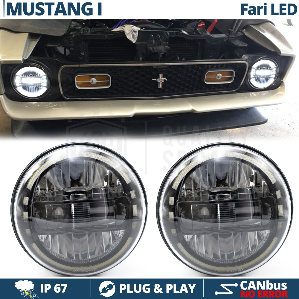 2 Faros Delanteros LED 7" para FORD MUSTANG MK1 | Faros Led King Kong 6500K Luz Blanca Potente 2 Faros Delanteros LED 7" para FORD MUSTANG MK1 | Faros Led King Kong 6500K Luz Blanca Potente