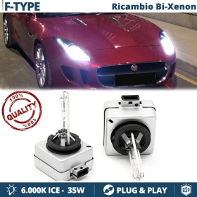 2x Bombillas Bi-Xenon D1S de Repuesto para JAGUAR F-TYPE Luz 6.000K Blanco Frio Lámpara 35W