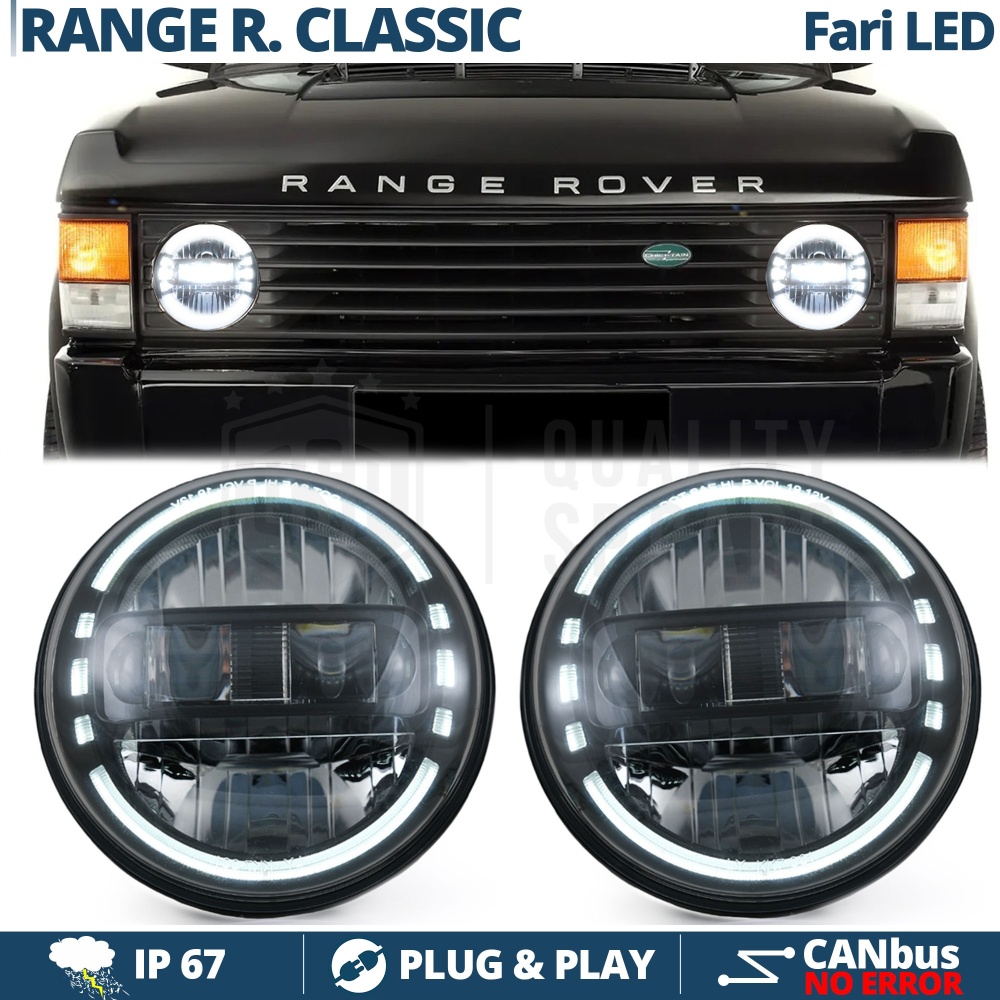 2 Faros Delanteros LED 7" para RANGE ROVER CLASICO | Faros Led King Kong 6500K Luz Blanca Potente