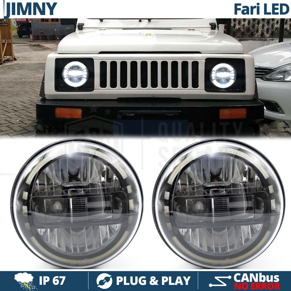 2 Faros Delanteros LED 7" para SUZUKI JIMNY | Faros Led King Kong 6500K Luz Blanca Potente 2 Faros Delanteros LED 7" para SUZUKI JIMNY | Faros Led King Kong 6500K Luz Blanca Potente