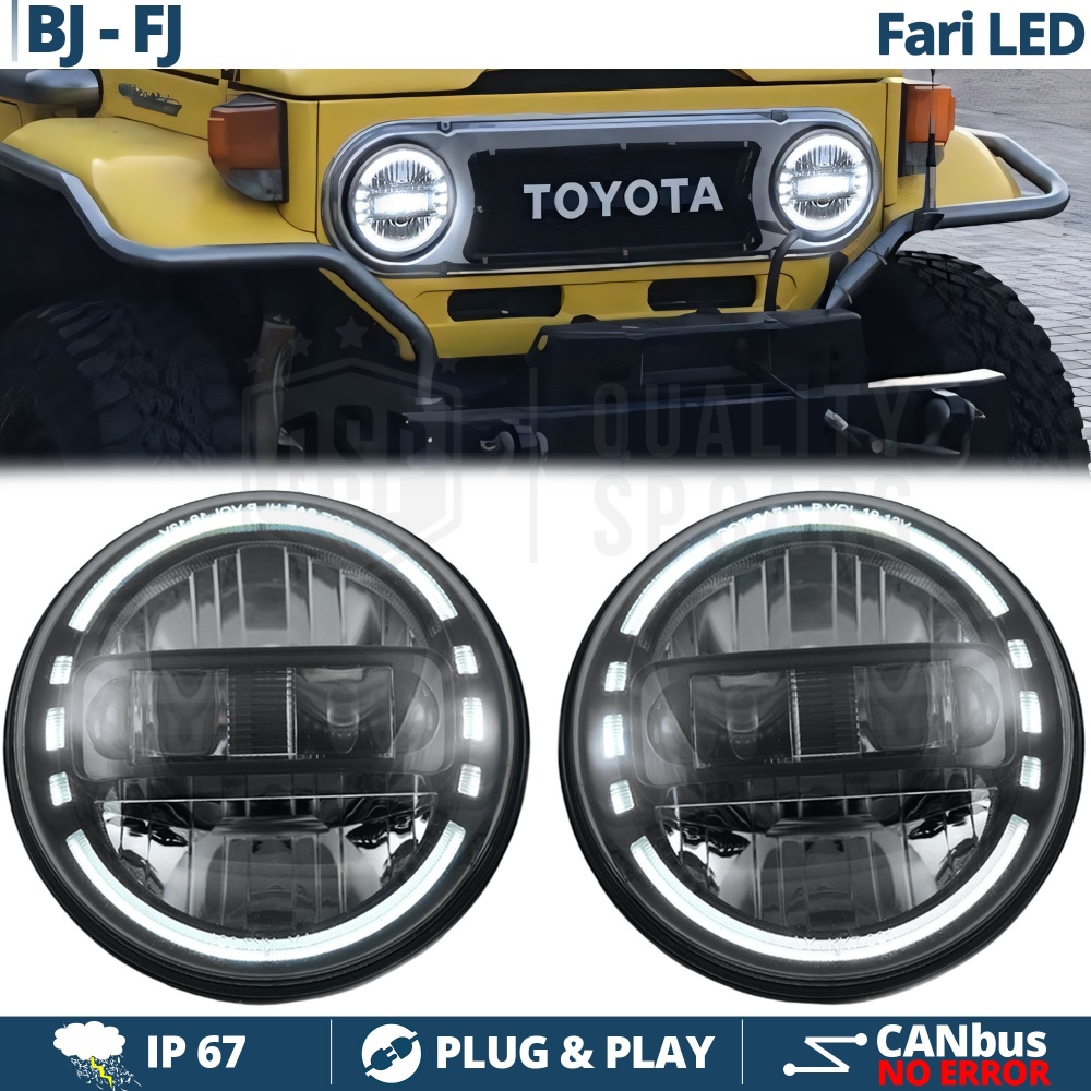 2 Faros Delanteros LED 7" para LAND CRUISER BJ, FJ | Faros Led King Kong 6500K Luz Blanca Potente