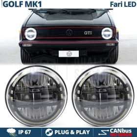 2 Full LED 7" Inches Headlights for VOLKSWAGEN GOLF MK1 | King Kong Led Headlights 6500K Ice White Light