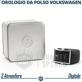 ORIGINAL Volkswagen Reloj de Pulsera DIGITAL Logo VW Blanco con Caja de Metal Idea de Regalo