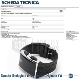 ORIGINAL Volkswagen Reloj de Pulsera DIGITAL Logo VW Blanco con Caja de Metal Idea de Regalo