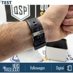 ORIGINAL Volkswagen Reloj de Pulsera DIGITAL Logo VW Blanco con Caja de Metal Idea de Regalo
