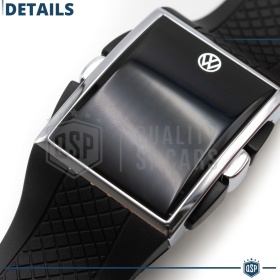 ORIGINAL Volkswagen Reloj de Pulsera DIGITAL Logo VW Blanco con Caja de Metal Idea de Regalo