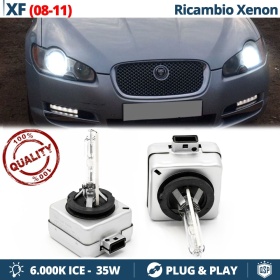 2x Bombillas Xenon D1S de Repuesto para JAGUAR XF X250 08-11 Luz 6.000K Blanco Frio Lámpara 35W
