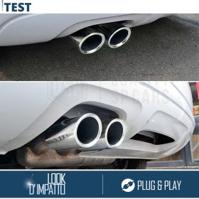 2 pcs EXHAUST TIPS for AUDI A3 8V 12-16 Chromed Stainless STEEL | PLUG & PLAY Installation