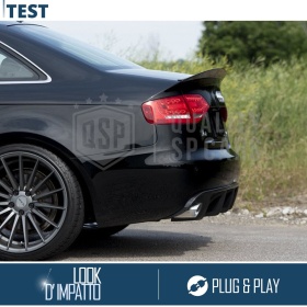 2 Embellecedores Tubos de ESCAPE para AUDI A4 B8 DX + SX en ACERO Inoxidable | PLUG & PLAY