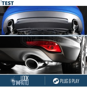 2 Embellecedores Tubos de ESCAPE para AUDI A4 B8 DX + SX en ACERO Inoxidable | PLUG & PLAY