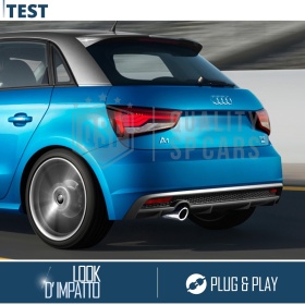 1 TERMINALE di Scarico Sportivo per AUDI A1 8X in ACCIAIO Inox Cromato | Ad Incastro Plug & Play