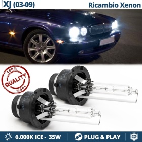 2x Bombillas Xenon D2S de Repuesto para JAGUAR XJ (X350-X358) Luz 6.000K Blanco Frio Lámpara 35W