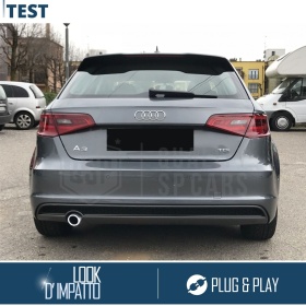 1pc EXHAUST TIP for AUDI A3 8V 12-16 Chromed Stainless STEEL | PLUG & PLAY Installation