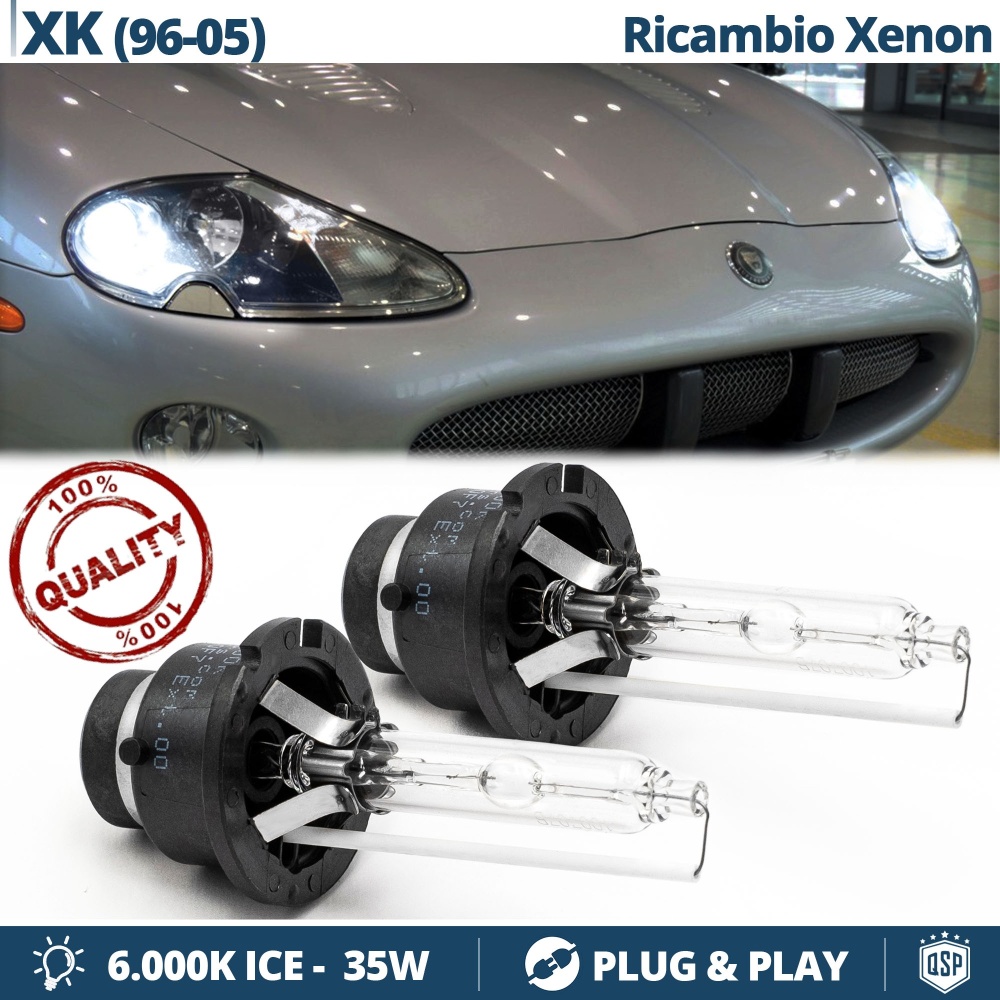 2x Bombillas Xenon D2S de Repuesto para JAGUAR XK 1 (95-05) Luz 6.000K Blanco Frio Lámpara 35W