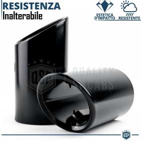 2 pcs EXHAUST TIPS for AUDI A3 8V BLACK Stainless STEEL | PLUG & PLAY Installation