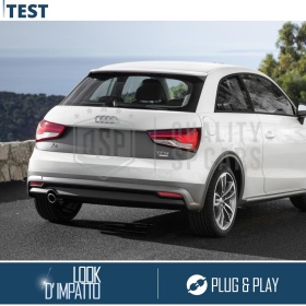 1 TERMINALE di Scarico Sportivo per AUDI A1 8X in ACCIAIO Inox Nero | Ad Incastro Plug & Play