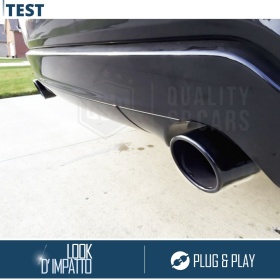 2 Tubos de ESCAPE para AUDI A4 B8 DX + SX en ACERO Inoxidable NEGRO | PLUG & PLAY