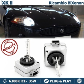 2x Bombillas Bi-Xenon D1S de Repuesto para JAGUAR XK 2 (05-14) Luz 6.000K Blanco Frio Lámpara 35W