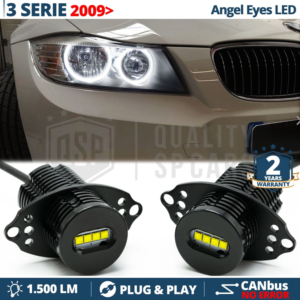 ANGEL EYES LED Para BMW Serie 3 E90 E91 FACELIFT, CON HALÓGENAS | Luz Blanca 40W CANbus