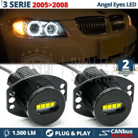 ANGEL EYES LED Para BMW SERIE 3 E90 E91 (05-08) CON XENON | Luz Blanca 40W | CANbus NO ERROR