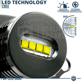 ANGEL EYES LED Para BMW SERIE 3 E90 E91 (05-08) CON XENON | Luz Blanca 40W | CANbus NO ERROR