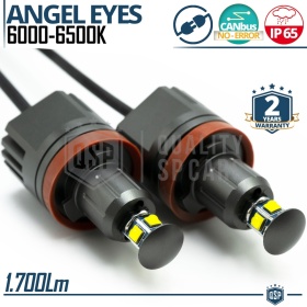 ANGEL EYES LED H8 Para BMW | Luces de Posición Blancas 40W CANbus NO ERROR