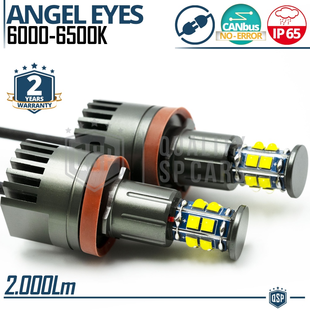 ANGEL EYES LED H8 Para BMW | Luces de Posición Blancas 120W CANbus NO ERROR